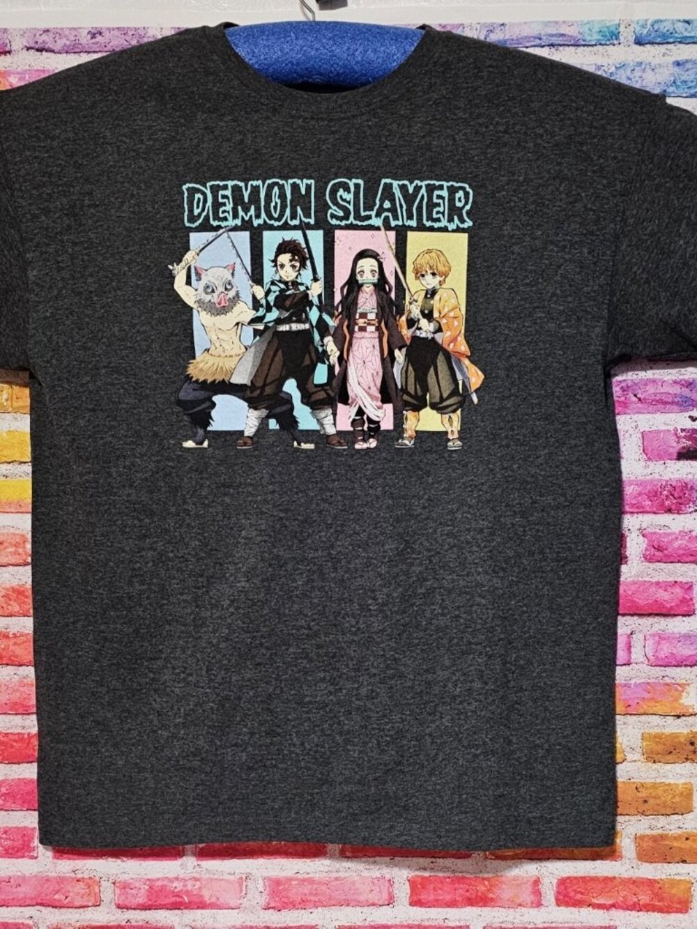 Demon Slayer Tanijro, Nezuko, Zenitsu, Inosuke Graphic T Shirt Size L
